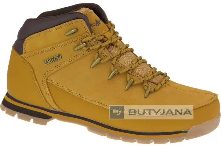 Męskie buty trekkingowe zimowe McArthur w kolorze beżowym.