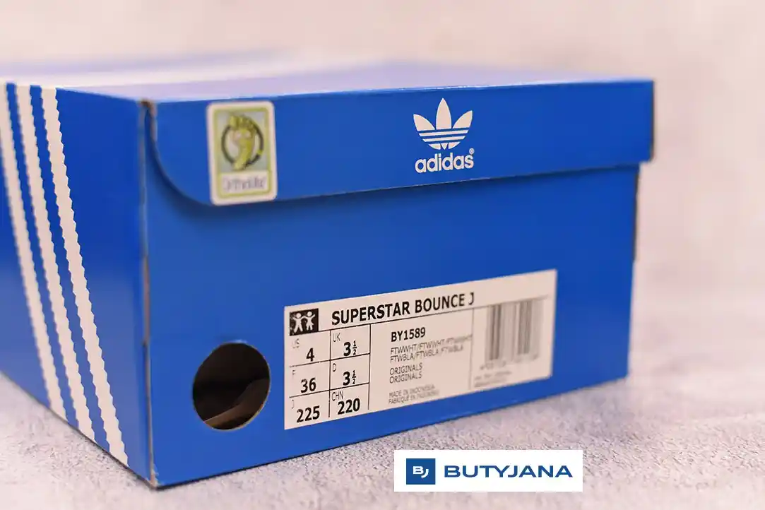 jak wygląda oryginalna etykieta na pudełku adidas originals