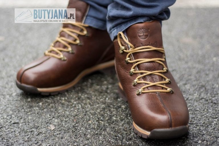 Buty ze skóry zimowe Timberland Splitrock 41084 „Brown Medium”