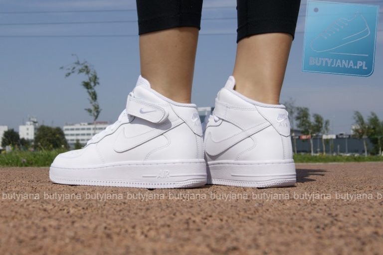 Nike Air force 1 MID gs 314195-113 – damskie białe