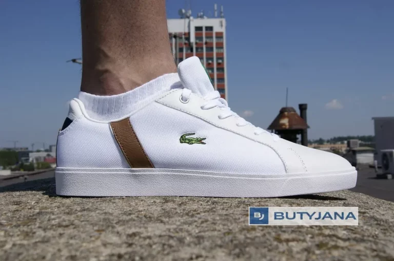Białe tenisówki Lacoste Renard Tribute