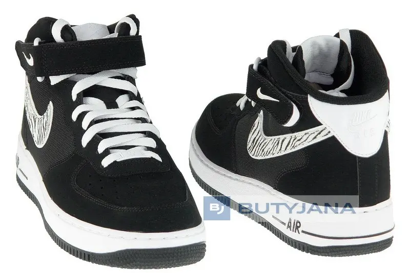 Buty sportowe Nike Air Force 1 Mid 315123-017 "Black White" Zebra Pack