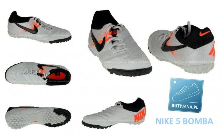 Szare turfy Nike 5 Bomba – buty piłkarskie idelane na sztuczne nawierzchnie.