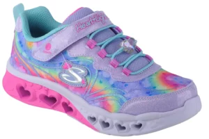 Sneakersy dziewczęce Skechers Flutter Heart Lights - Groovy Swirl 303253L-LVAQ
