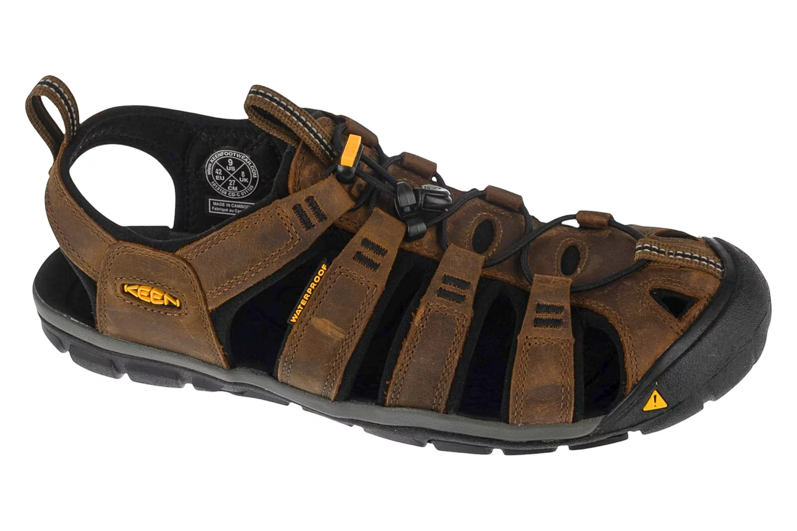 Keen Clearwater CNX 1013106, Męskie, Brązowe, sandały, skóra licowa, rozmiar: 44