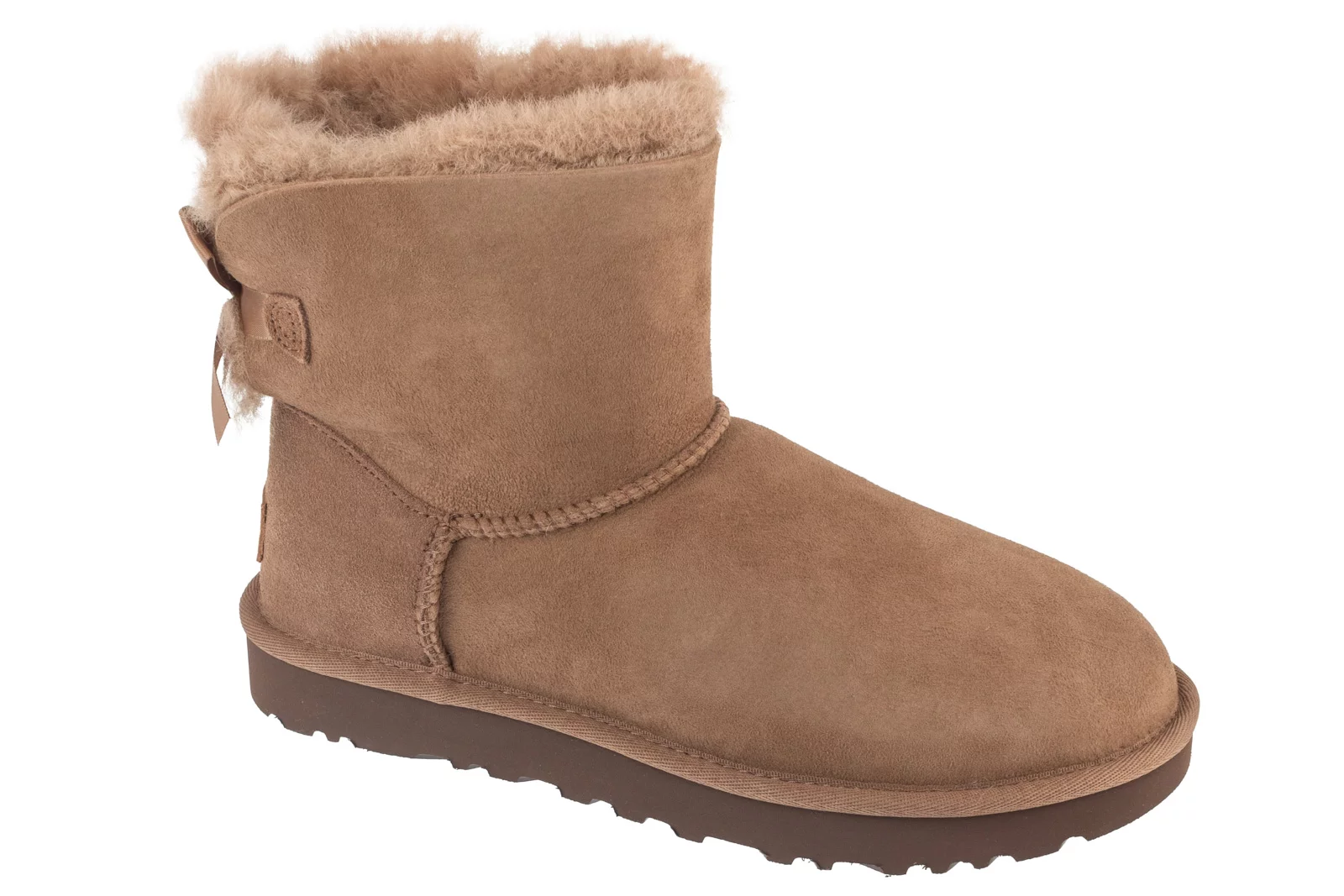 UGG Mini Bailey Bow II 1016501-RYK, Damskie, Brązowe, buty zimowe, skóra zamszowa, rozmiar: 37