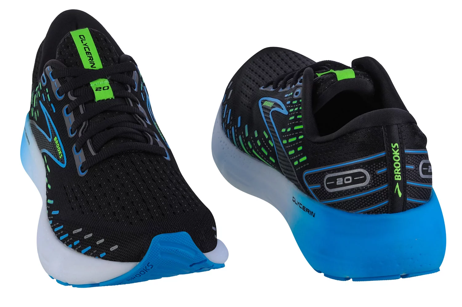 Brooks Glycerin 20 Mens Running Shoes Black Blue Green 1103821D006 Size 11.5 tempImageKKRrsL.jpg main image 4