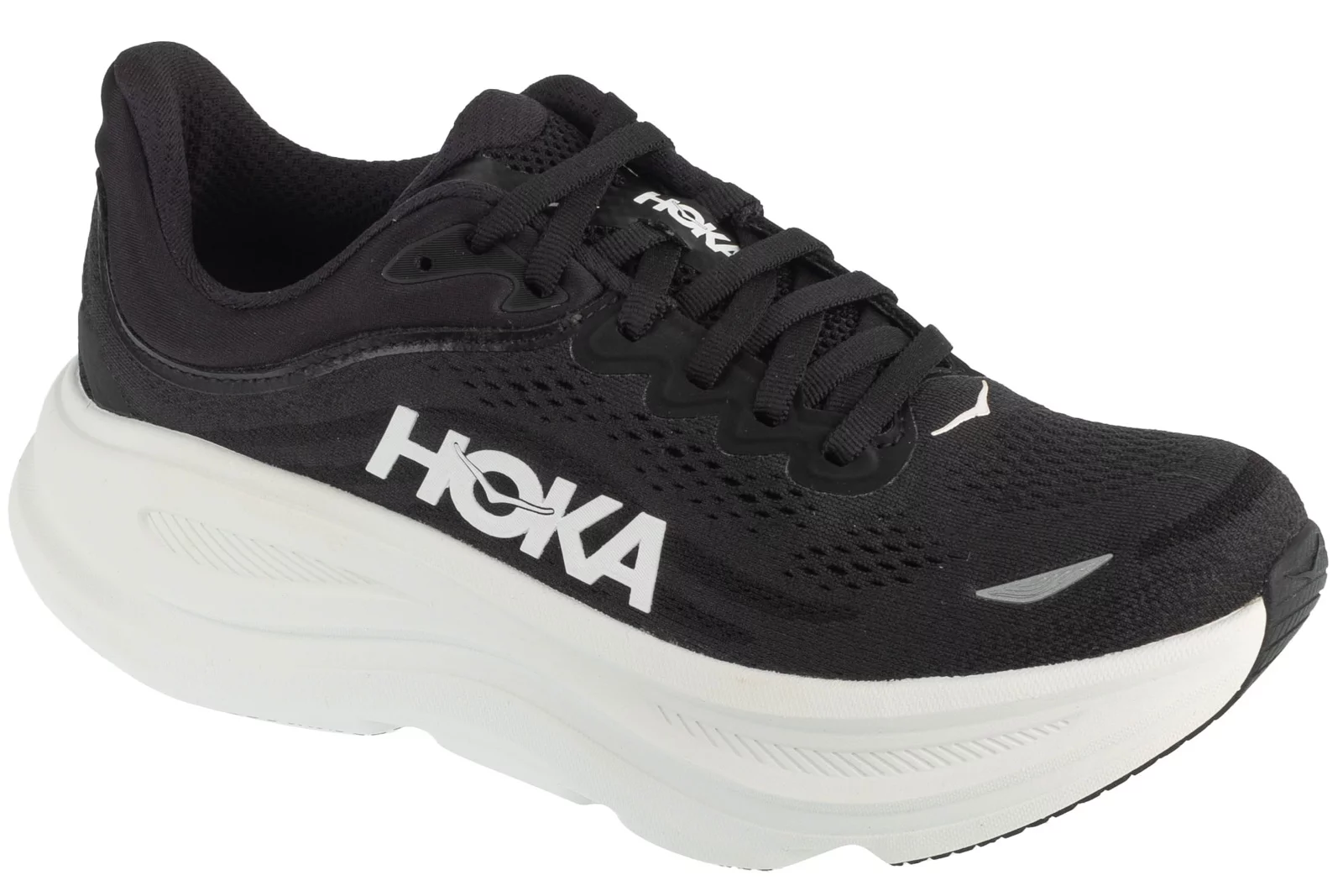 Hoka W Bondi 9 1162012-BWHT, Damskie, Czarne, buty do biegania, tkanina, rozmiar: 38 2/3