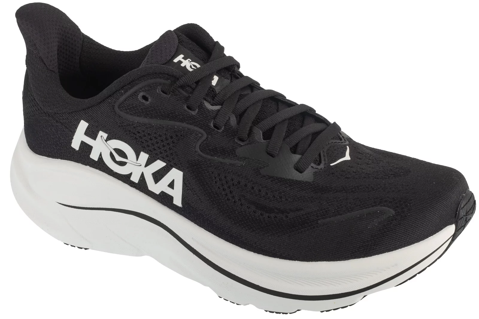 Hoka M Clifton 10 1162030-BWHT, Męskie, Czarne, buty do biegania, tkanina, rozmiar: 44 2/3