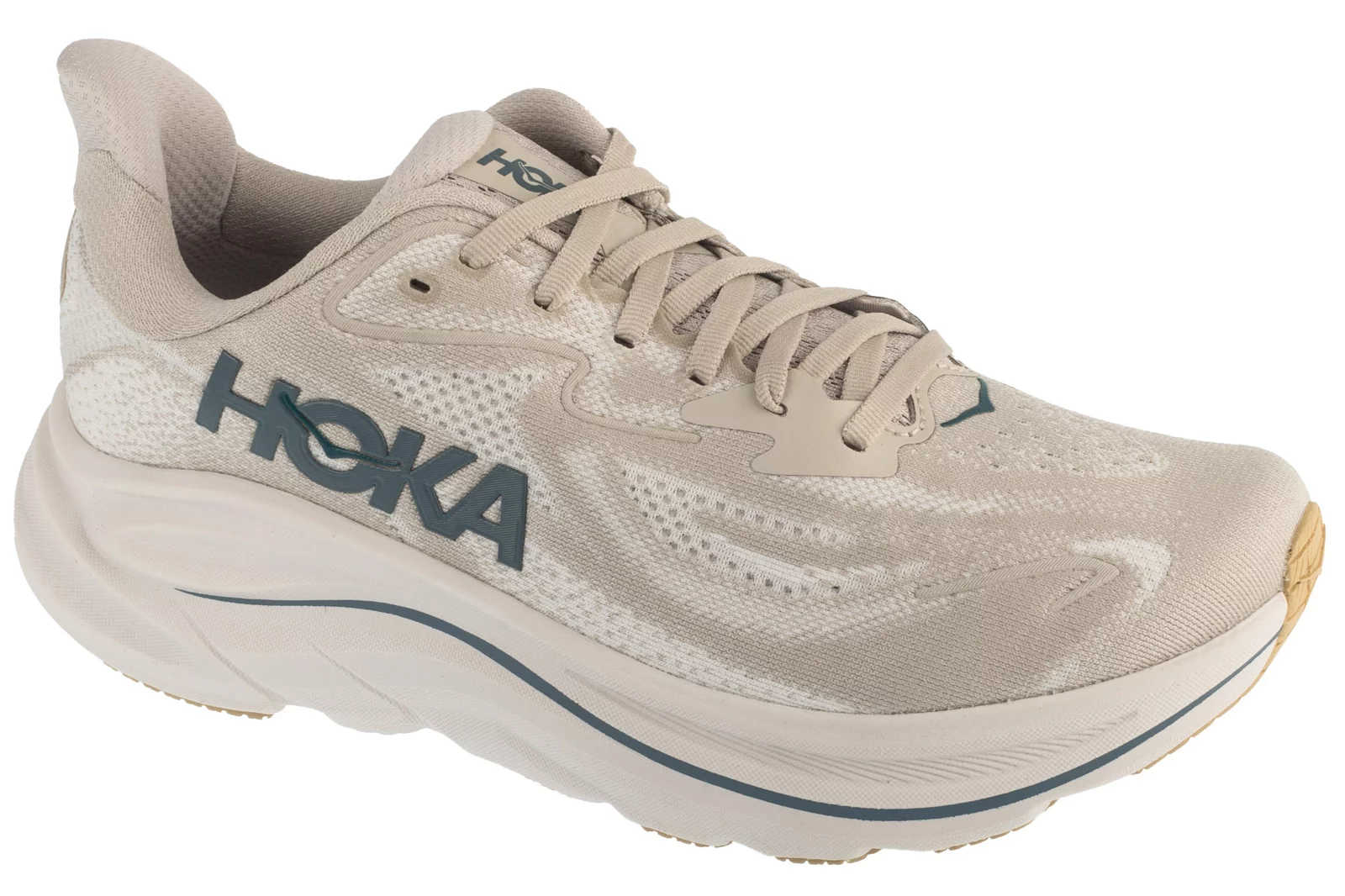 Hoka M Clifton 10 1162030-PTYG, Męskie, Beżowe, buty do biegania, tkanina, rozmiar: 45 1/3