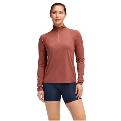 Hoka W GlideTech Quarter Zip Longsleeve 1164155-ROUG