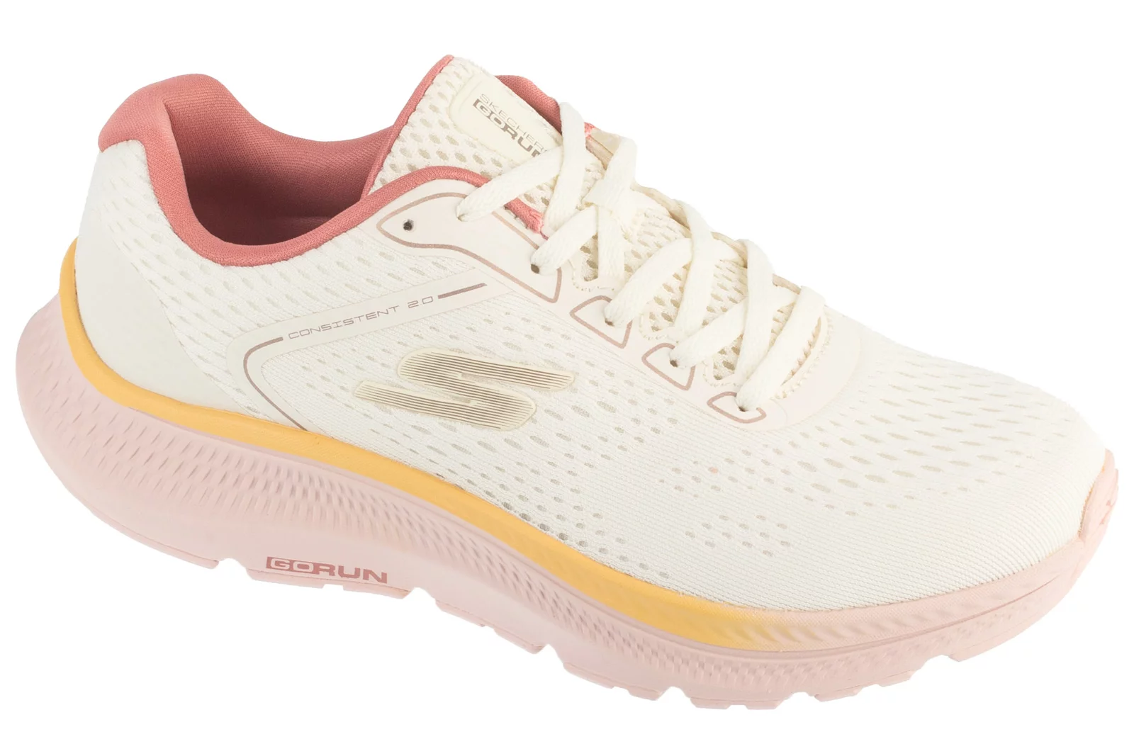 Skechers Go Run Consistent 2.0 - Mile Marker 128607-NTPK, Damskie, Beżowe, buty do biegania, tkanina, rozmiar: 40
