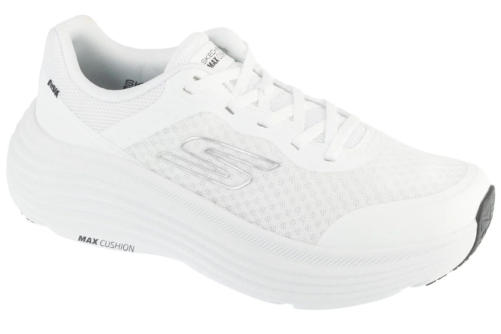 Skechers Max Cushioning Endeavour 129470-WBK, Damskie, Białe, buty do biegania, tkanina, rozmiar: 36
