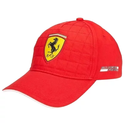 Ferrari SF FW Quilt Cap 130181044-600 130181044-600 męskie czapki z daszkiem, Czerwone 001
