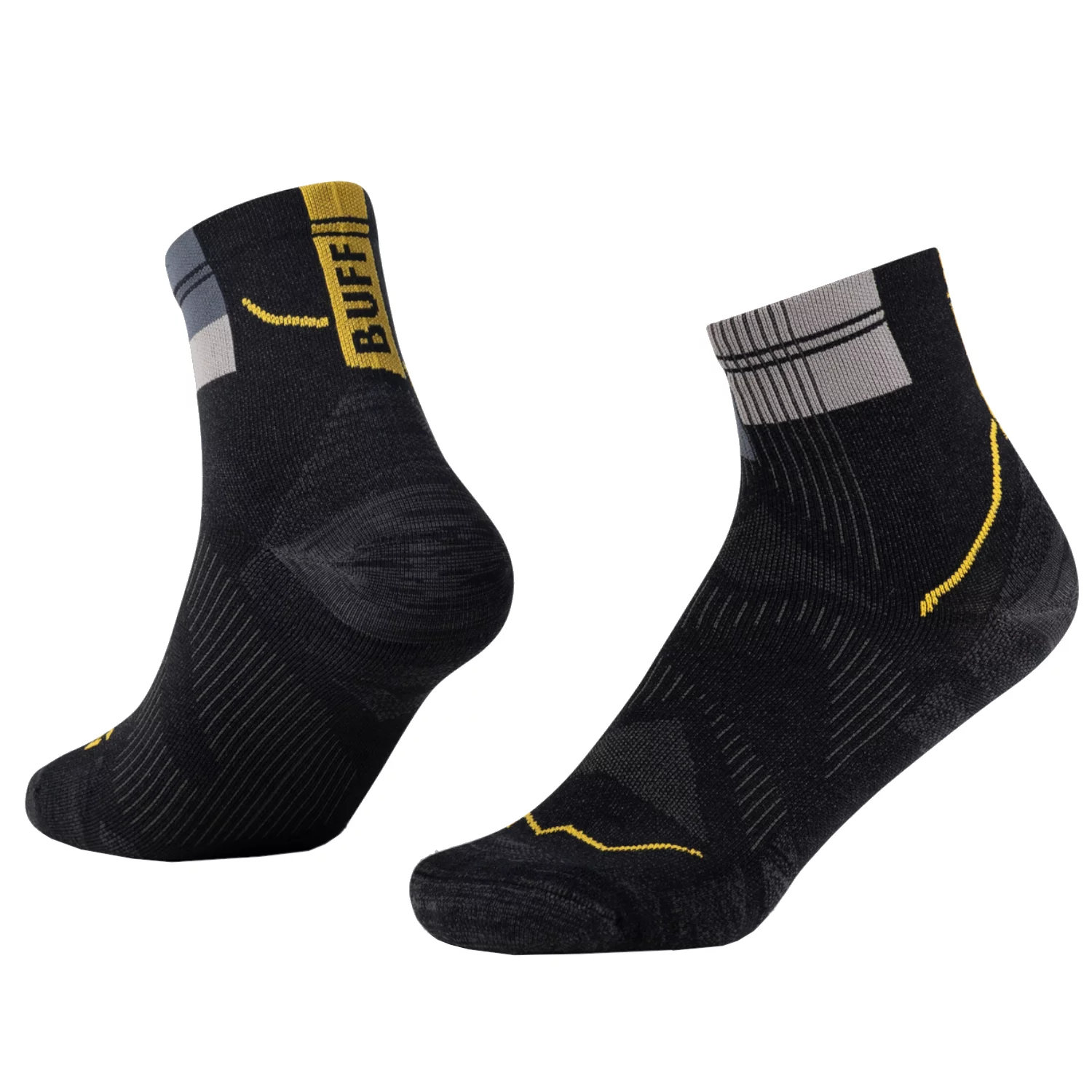 BUFF Coolnet Quarter Socks 137788901, Unisex, Czarne, skarpetki, poliamid, rozmiar: 36-38