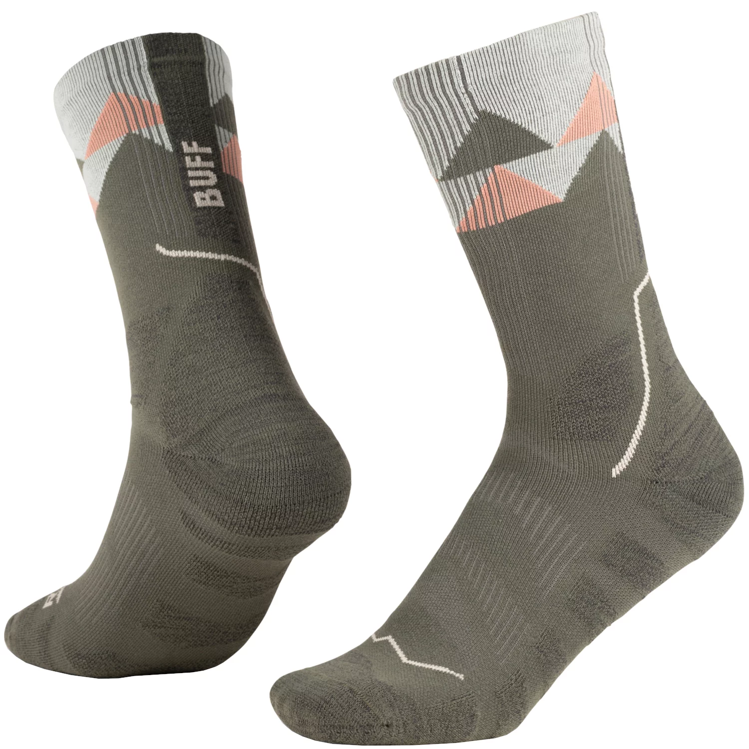 BUFF Thermonet Crew Socks 138869823, Unisex, Zielone, skarpetki, poliester, rozmiar: 42-44