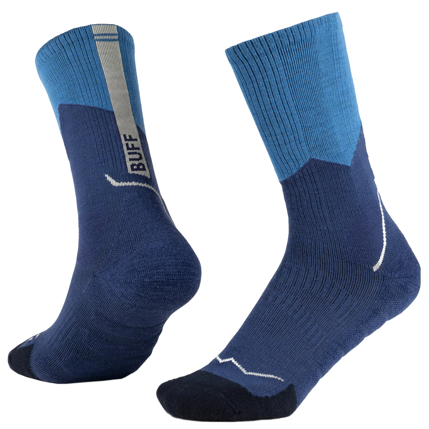 BUFF Merino Midweight Crew Socks 138870707, Unisex, Niebieskie, skarpetki, Merino, rozmiar: 45-47