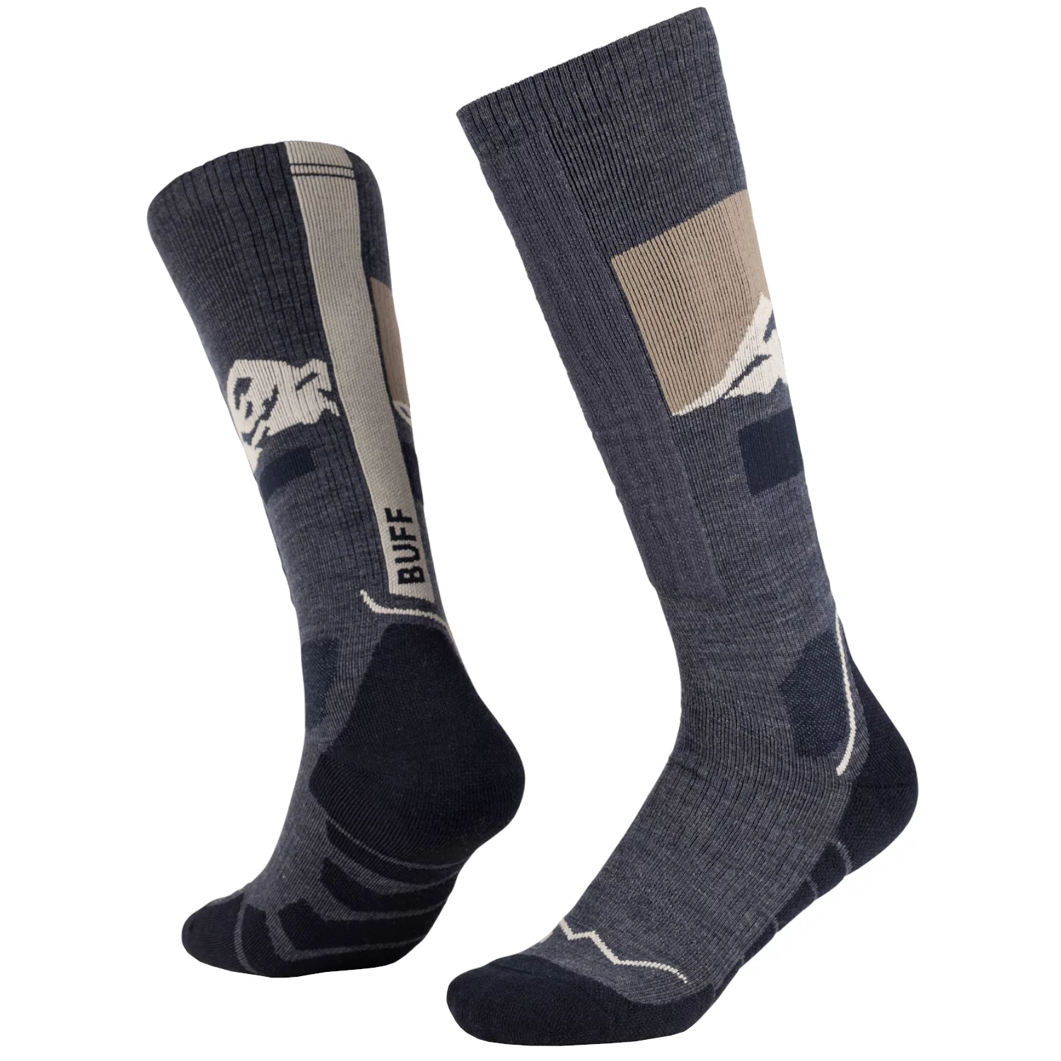 BUFF Merino Heavyweight Over The Calf Socks 138872779, Unisex, Granatowe, skarpetki, Merino, rozmiar: 36-38
