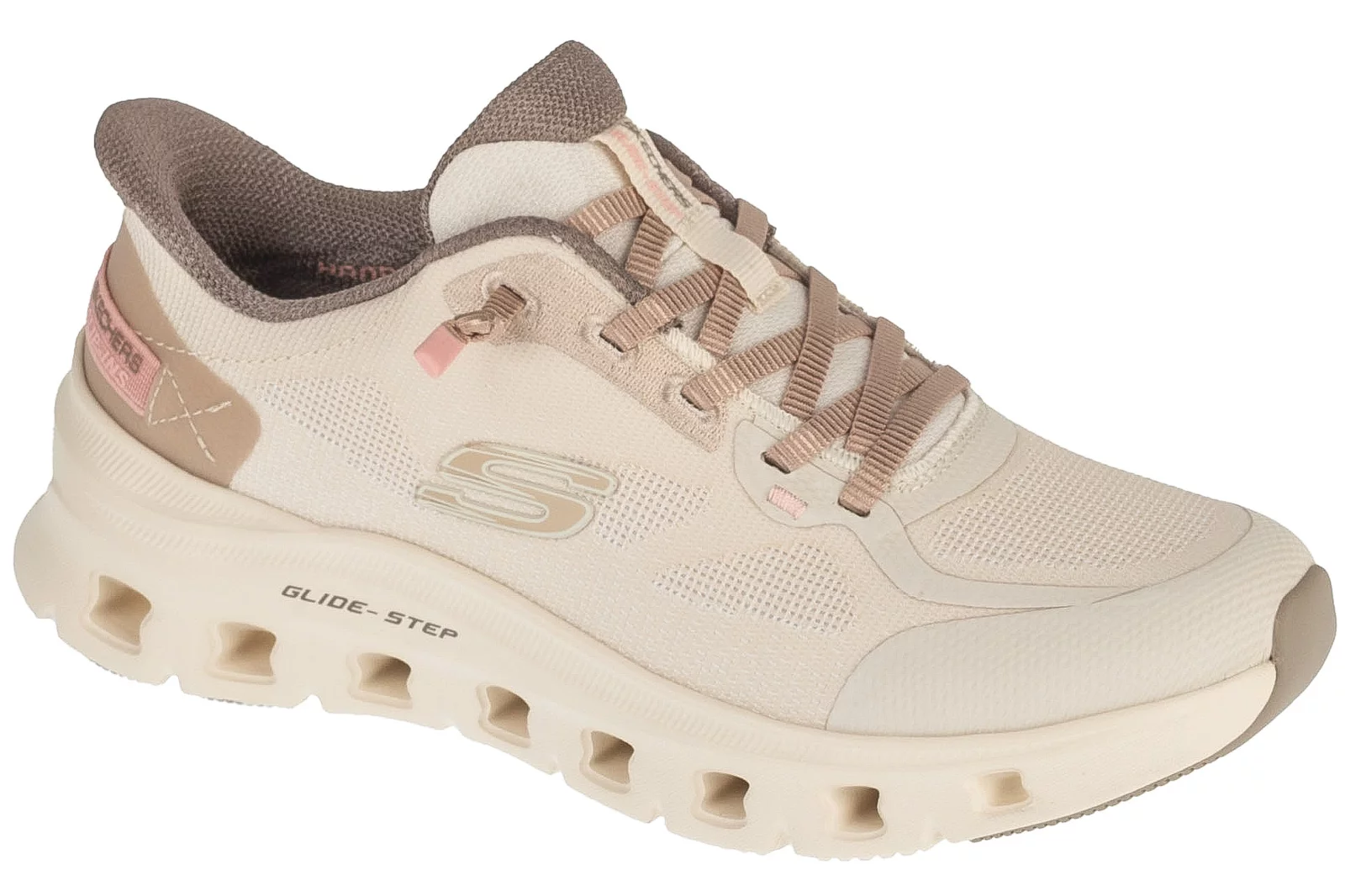 Skechers Slip-Ins: Glide-Step Pro - Pure Motion 150428-NTBR, Damskie, Beżowe, buty sneakers, tkanina, rozmiar: 39,5