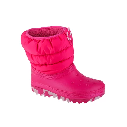Crocs Classic Neo Puff Boot Kids 207684-6X0 dla dziewczynki śniegowce, Różowe 001