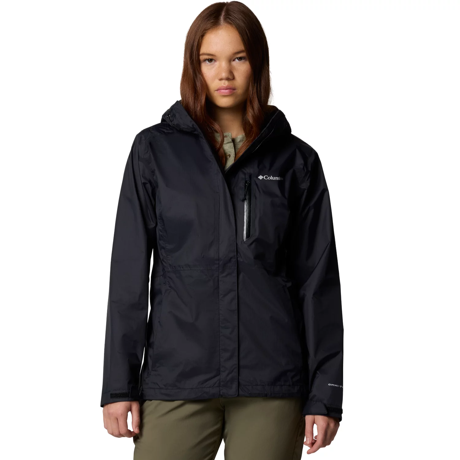 Columbia Pouring Adventure III Jacket 2117191010, Damskie, Czarne, kurtki przeciwdeszczowe, poliester, rozmiar: S