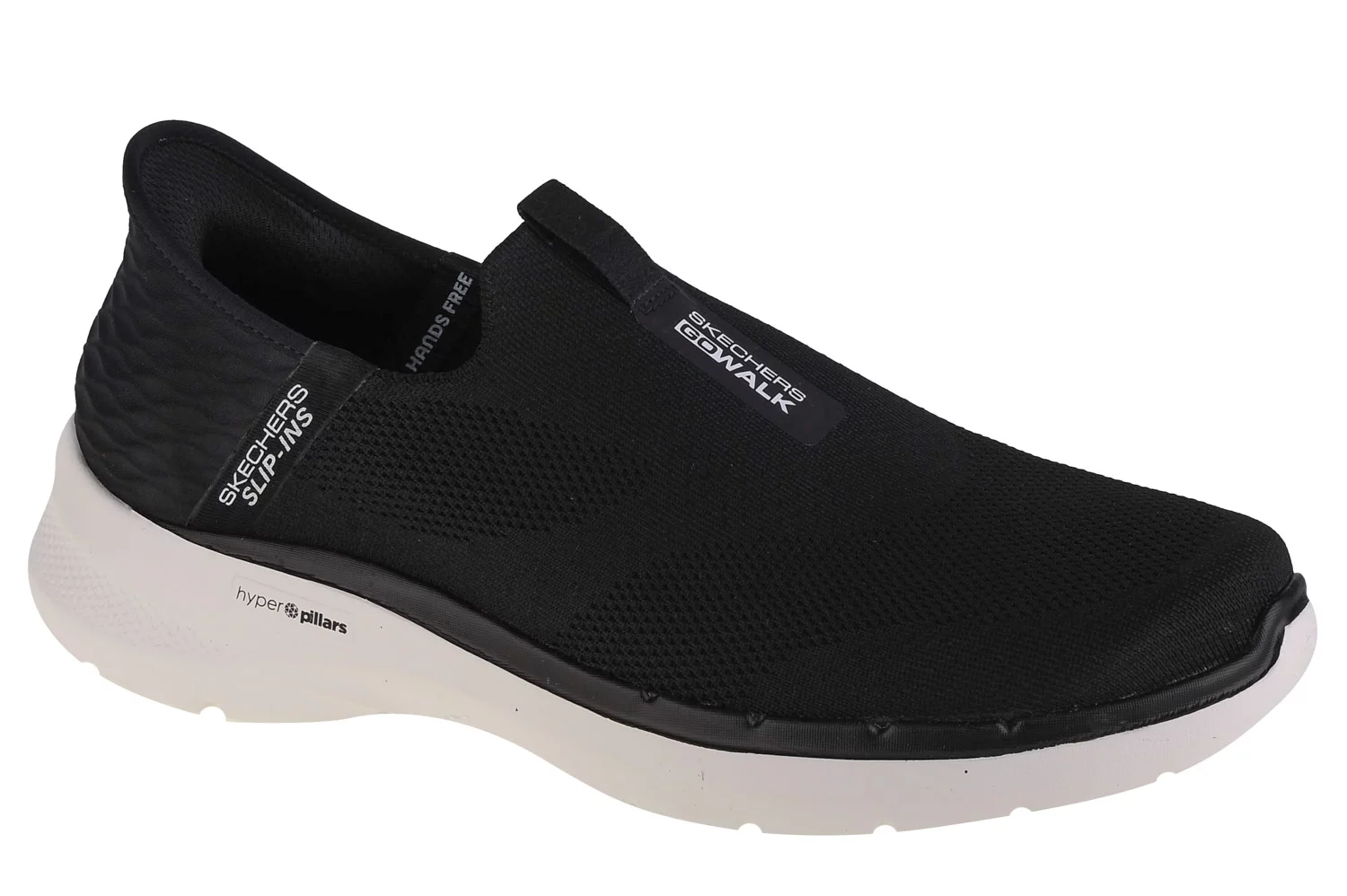 Skechers Slip-Ins: GO WALK 6 - Easy On 216278-BLK, Męskie, Czarne, buty sneakers, tkanina, rozmiar: 44