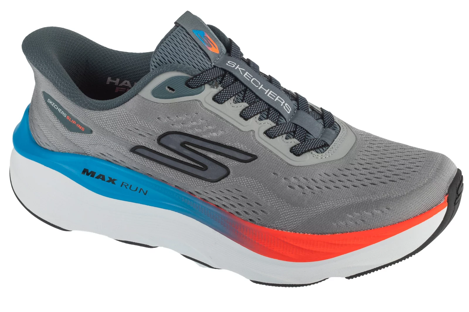Skechers Slip-Ins: Max Run 221000-GYMT, Męskie, Szare, buty do biegania, tkanina, rozmiar: 47