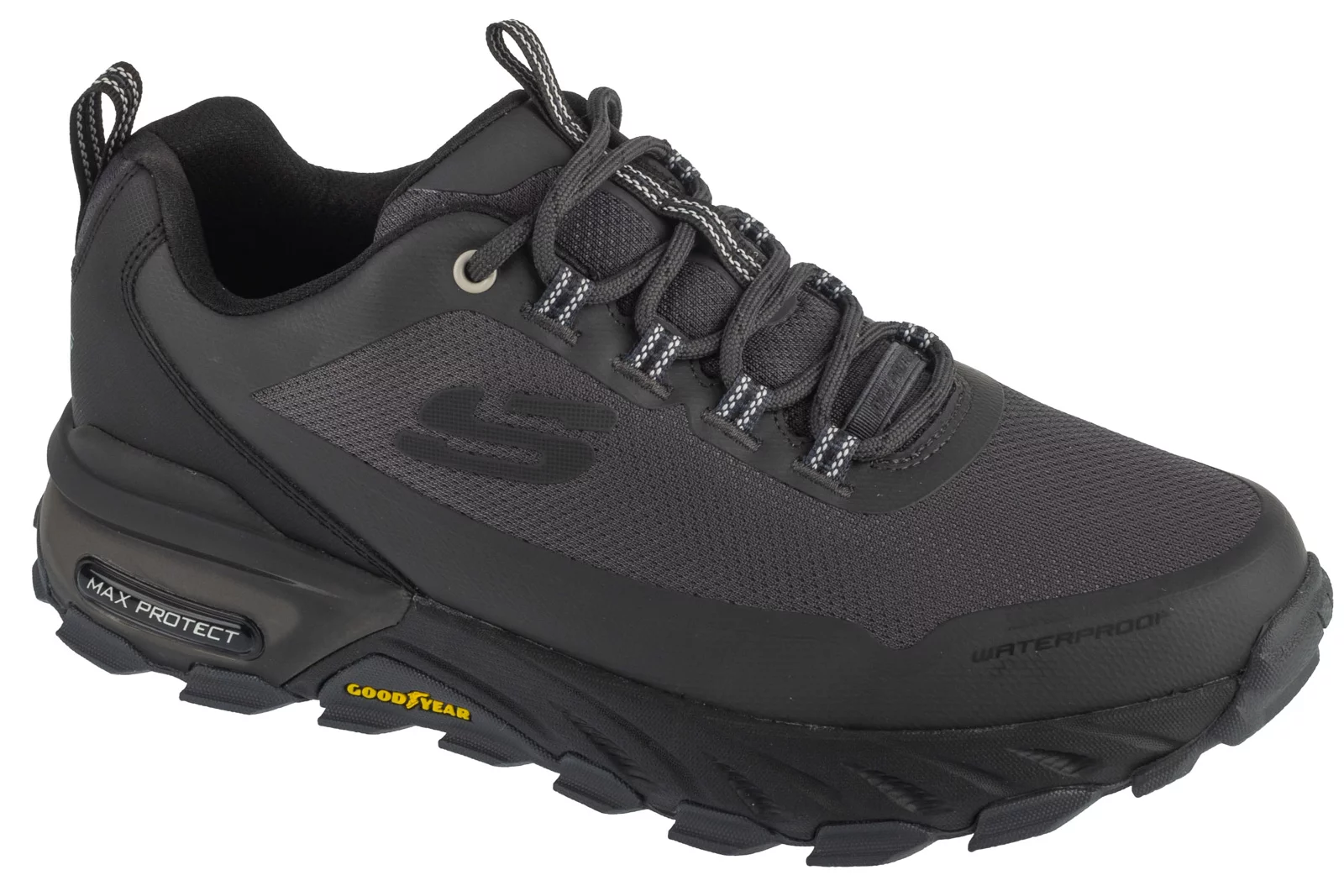 Skechers Max Protect-Fast Track 237304-CCBK, Męskie, Szare, buty sneakers, przewiewna siateczka, rozmiar: 48,5