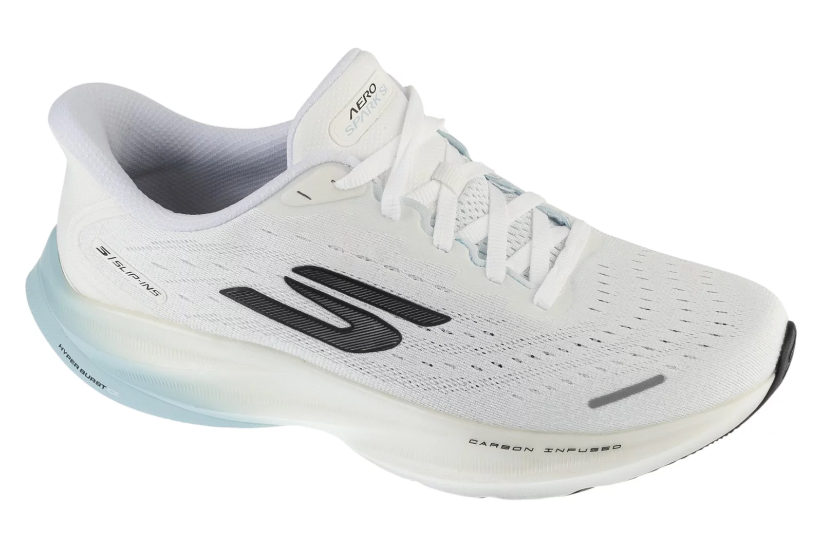 Skechers Slip-Ins: SKX Aero Spark 246205-WLB, Męskie, Białe, buty do biegania, przewiewna siateczka, rozmiar: 43,5