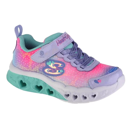 Skechers Flutter Heart Lights 302315L-LVMT dla dziewczynki buty sneakers, Wielokolorowe 001