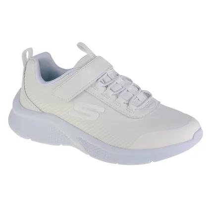 Skechers Microspec-Classmate 302607L-WHT dla dziewczynki buty sneakers, Białe 001