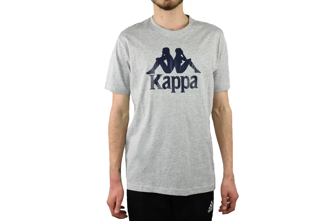 Kappa Caspar T-Shirt 303910-15-4101M, Męskie, Szare, t-shirty, bawełna, rozmiar: L