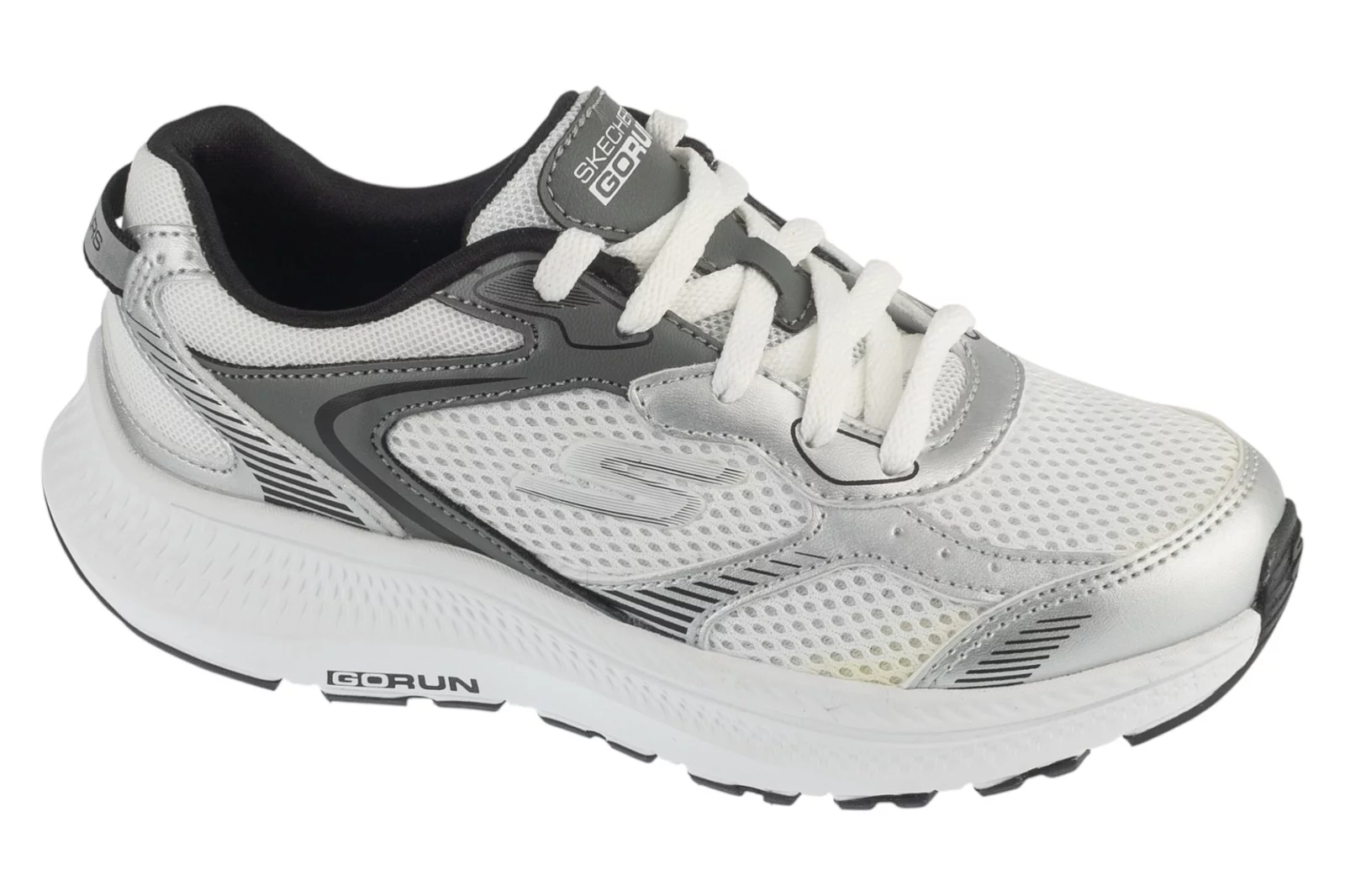 Skechers Go Run Consistent 2.0 - Hi Light 303964L-WBK, Dla dziewczynki, Białe, buty do biegania, tkanina, rozmiar: 34