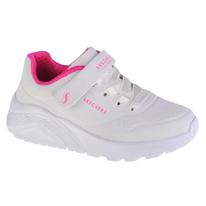 Skechers Uno Lite 310451L-WHP dla dziewczynki buty sneakers, Białe 001