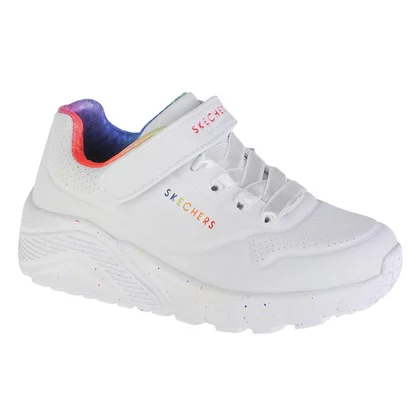 Skechers Uno Lite Rainbow Specks 310457L-WMLT dla dziewczynki buty sneakers, Białe 001