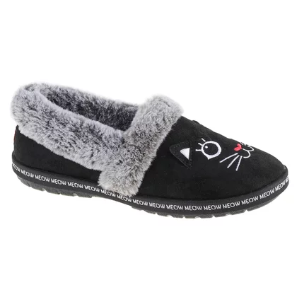Skechers Too Cozy-Meow Pajama 33355-BLK damskie kapcie, Czarne 001