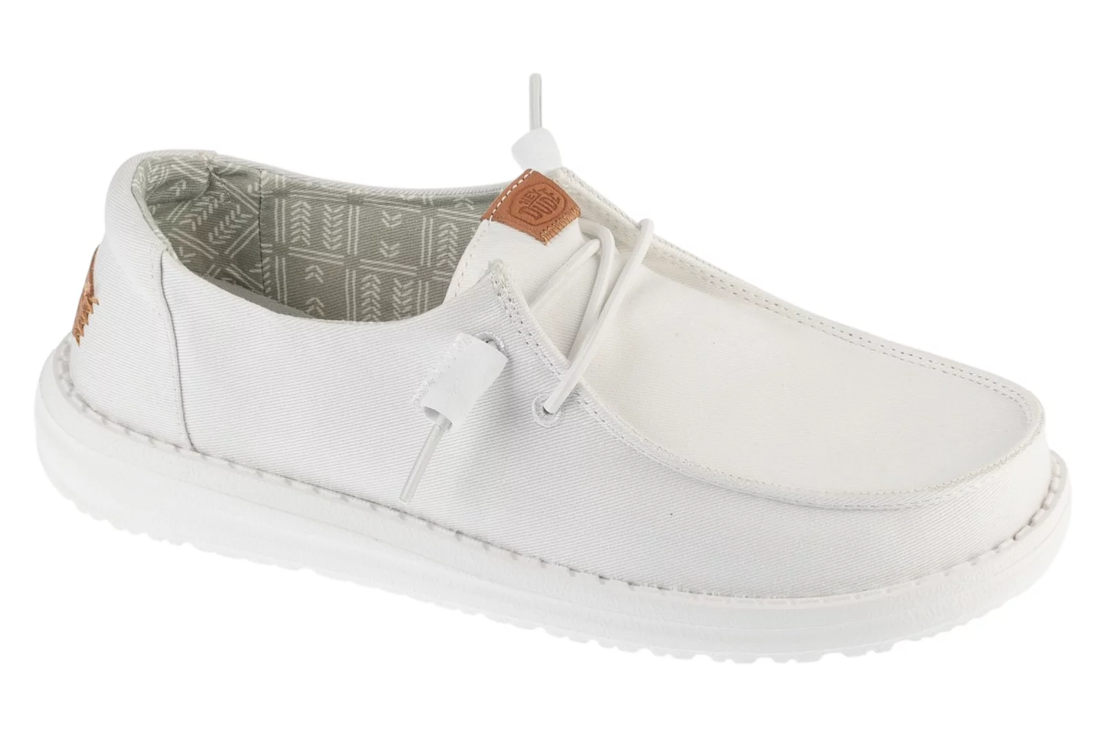 Hey Dude Wendy Stretch Canvas 40902-100, Damskie, Białe, buty sneakers, tkanina, rozmiar: 39