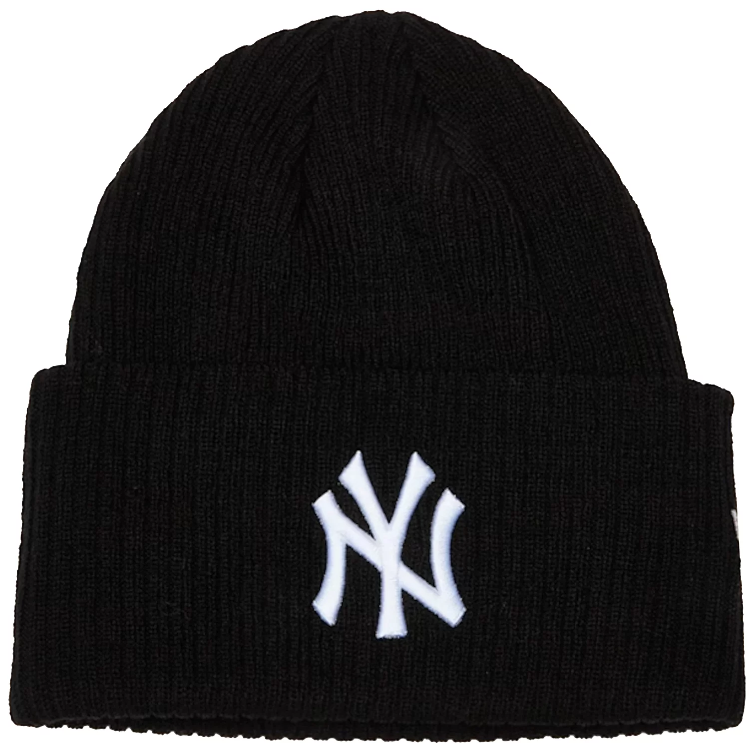 New Era Wide Cuff Beanie New York Yankees Hat 60691072, Unisex, Czarne, czapki, akryl, rozmiar: One size
