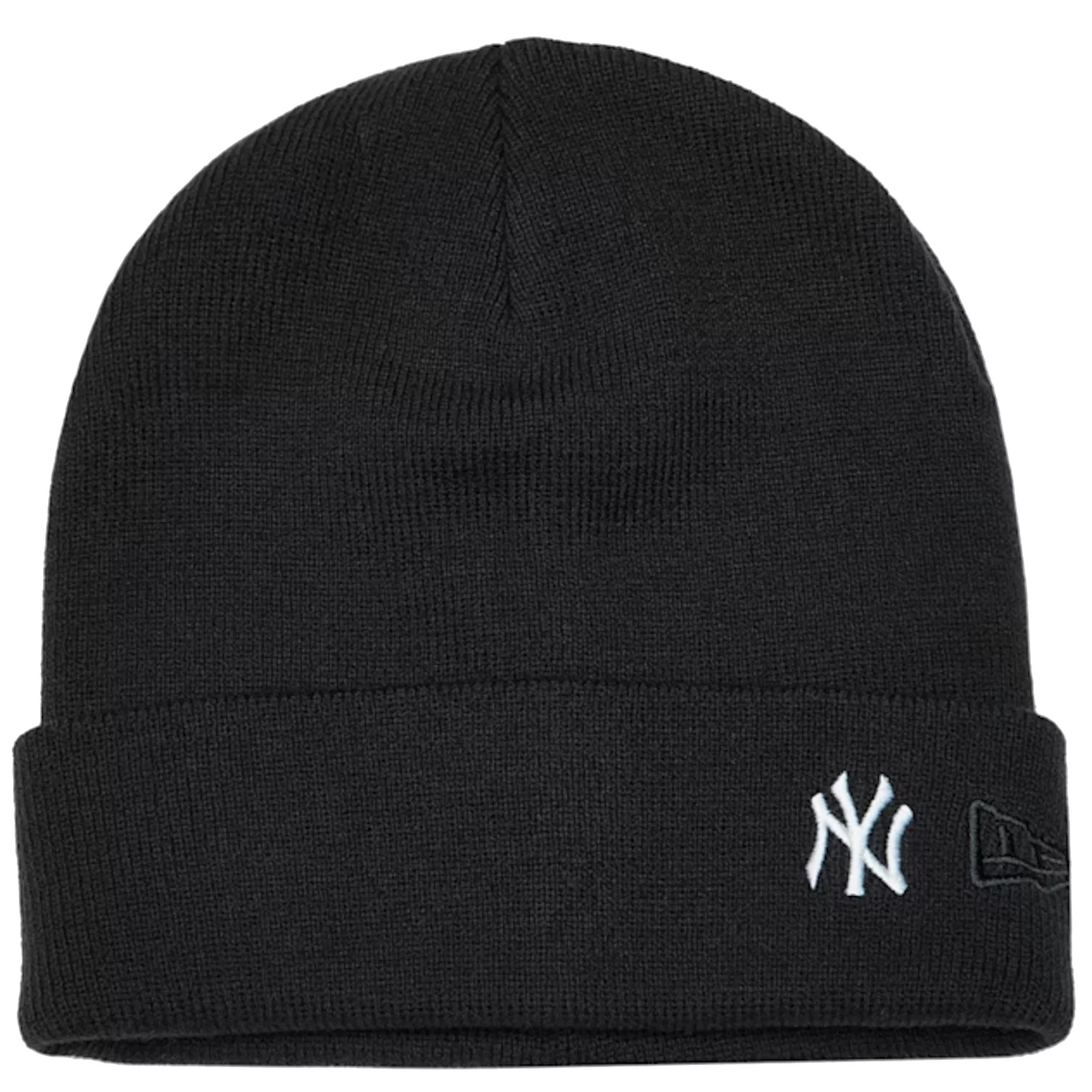 New Era Mini Logo Cuff Beanie New York Yankees Hat 60691117, Unisex, Granatowe, czapki, akryl, rozmiar: One size