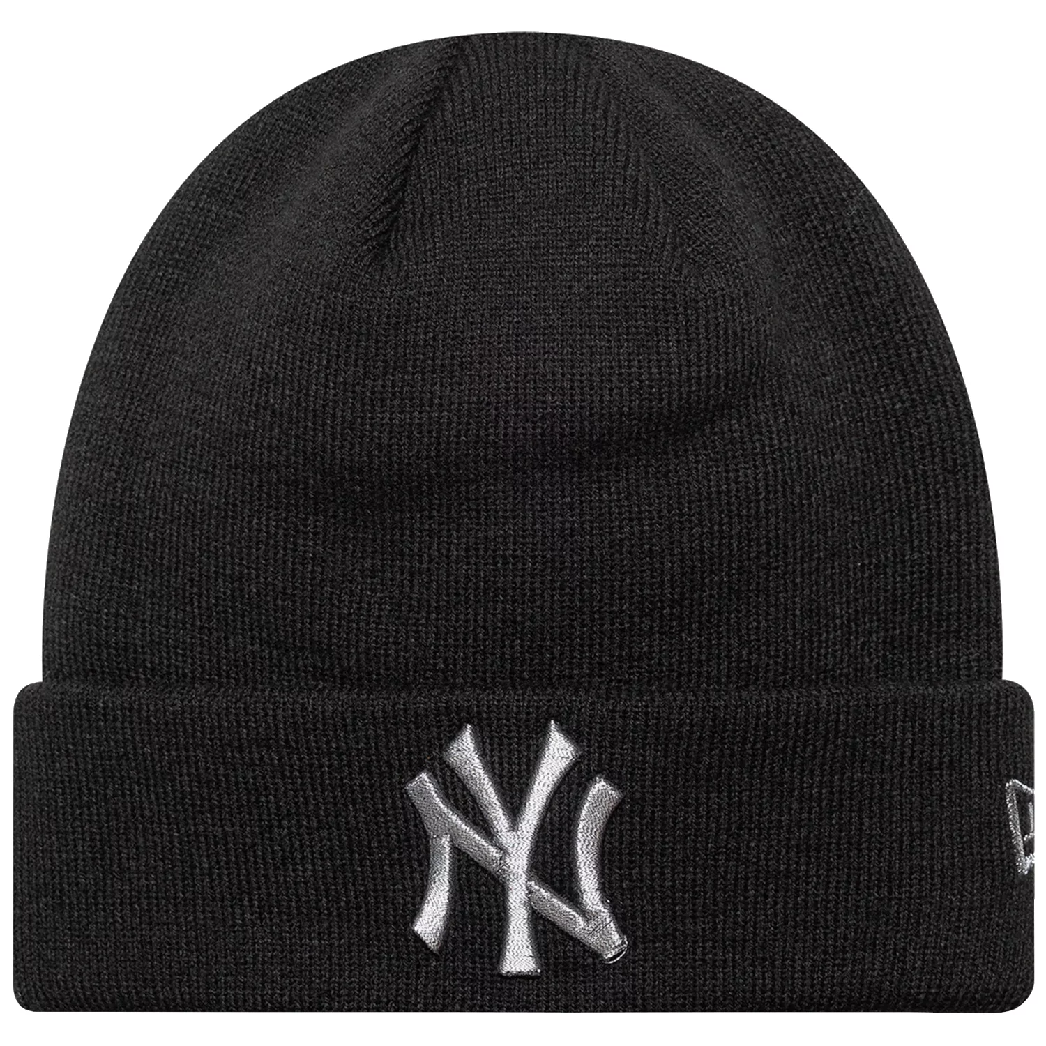 New Era Metallic Beanie New York Yankees Hat 60691271, Unisex, Czarne, czapki, akryl, rozmiar: One size