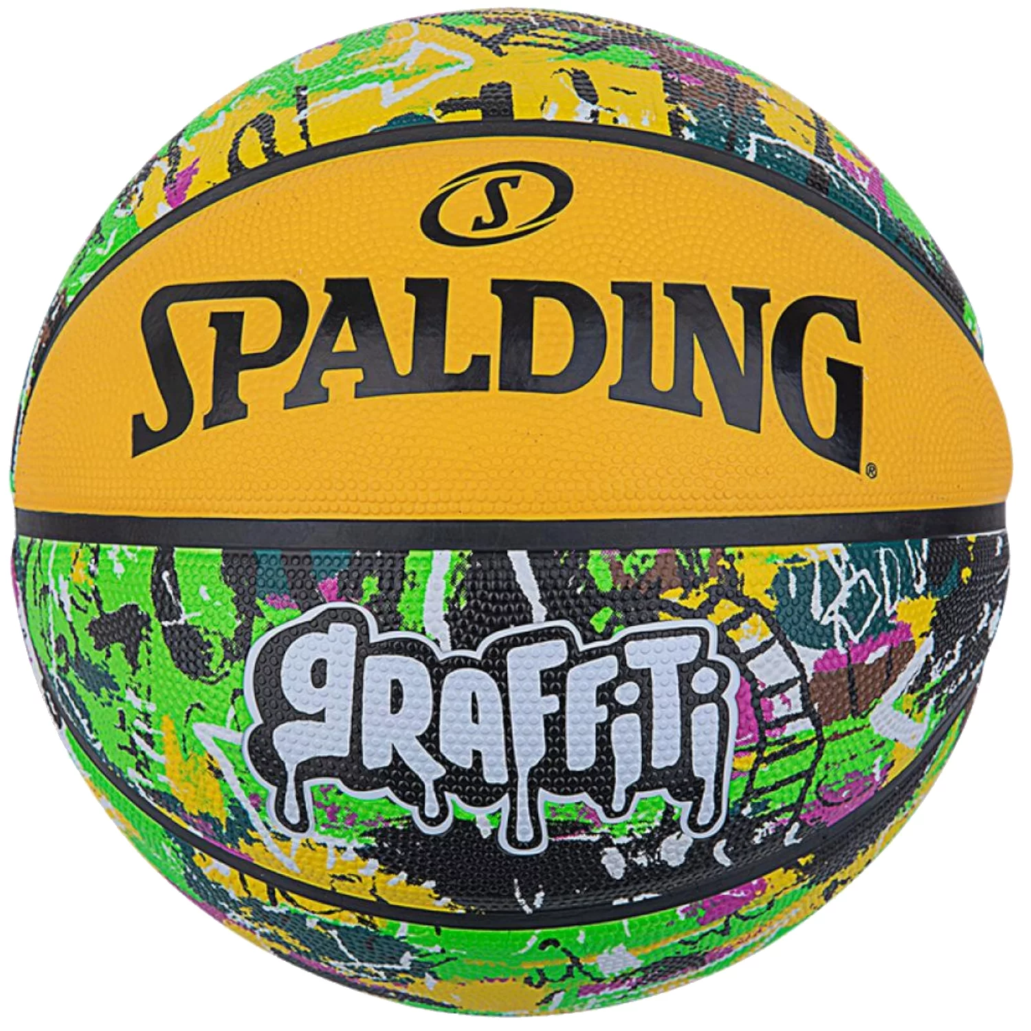 Фото - Баскетбольний м'яч SPALDING Graffiti Ball 84374Z, Unisex, Żółte, piłki do koszykówki, Guma, r 