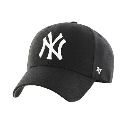 47 Brand New York Yankees MVP Cap B-MVP17WBV-BK B-MVP17WBV-BK unisex czapki z daszkiem, Czarne 001