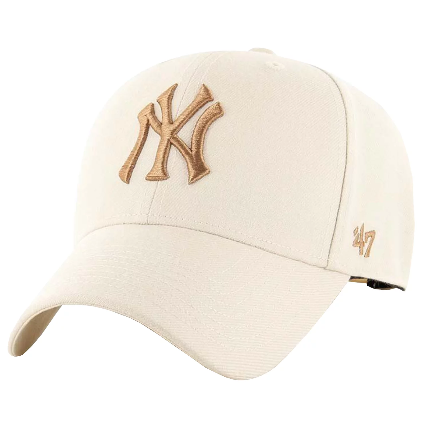 47 Brand MLB New York Yankees Cap B-MVPSP17WBP-NTU, Męskie, Beżowe, czapki z daszkiem, akryl, rozmiar: One size