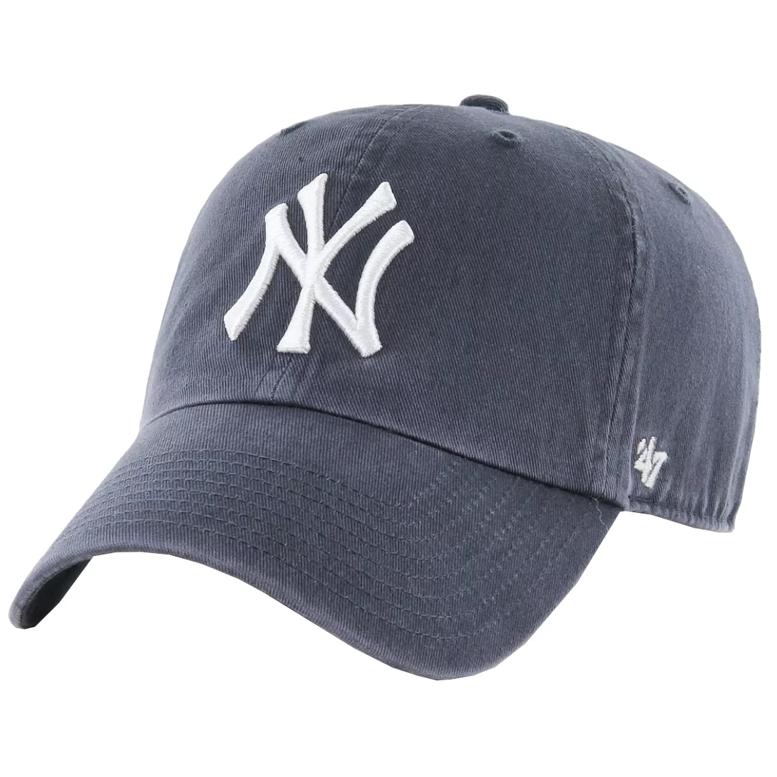 47 Brand New York Yankees Clean Up Cap B-RGW17GWS-VN, Unisex, Granatowe, czapki z daszkiem, bawełna, rozmiar: One size