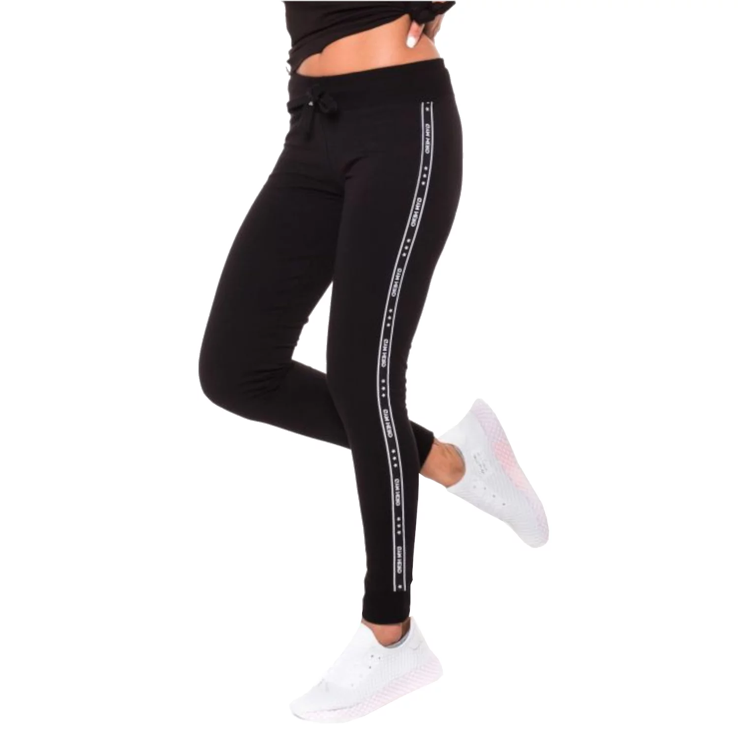 GymHero Leggins COMFY, Damskie, Czarne, leginsy, bawełna, rozmiar: XS