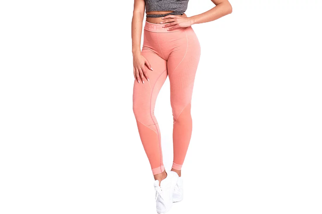 GymHero Leggins Coral, Damskie, Pomarańczowe, leginsy, poliester, rozmiar: M