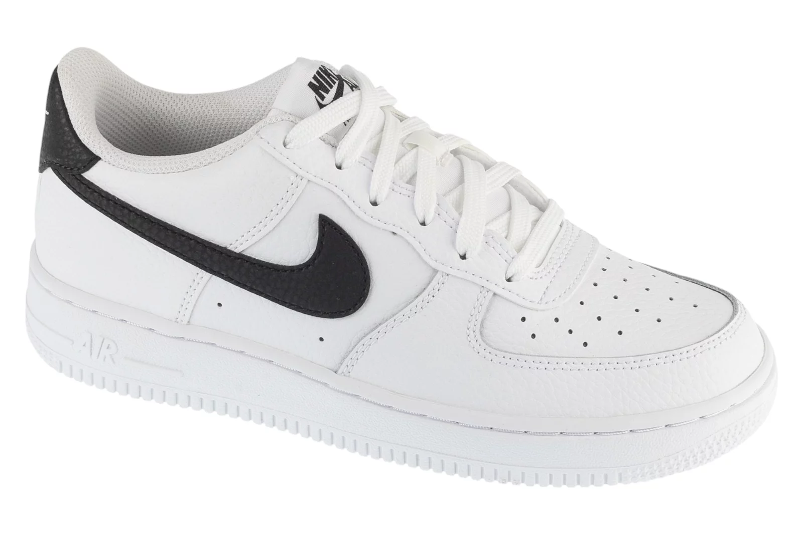 Nike Air Force 1 Low GS CT3839-100, Dla chłopca, Białe, buty sneakers, skóra licowa, rozmiar: 38,5