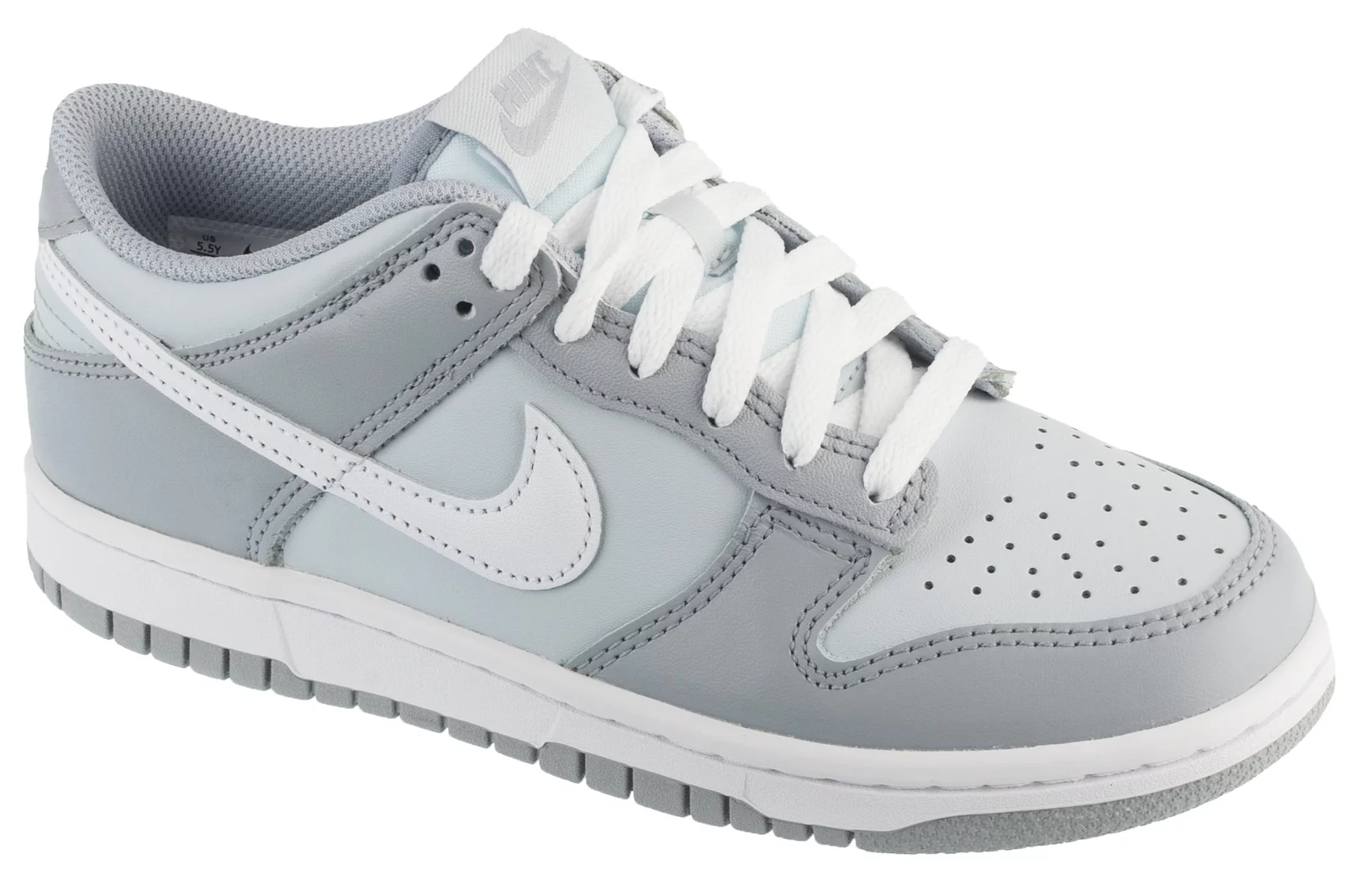 Nike Dunk Low GS DH9765-001, Dla chłopca, Szare, buty sneakers, skóra licowa, rozmiar: 38