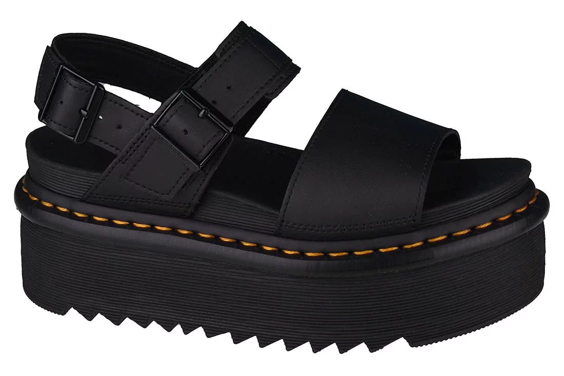 Dr. Martens Voss Quad DM26725001, Damskie, Czarne, sandały, skóra licowa, rozmiar: 42