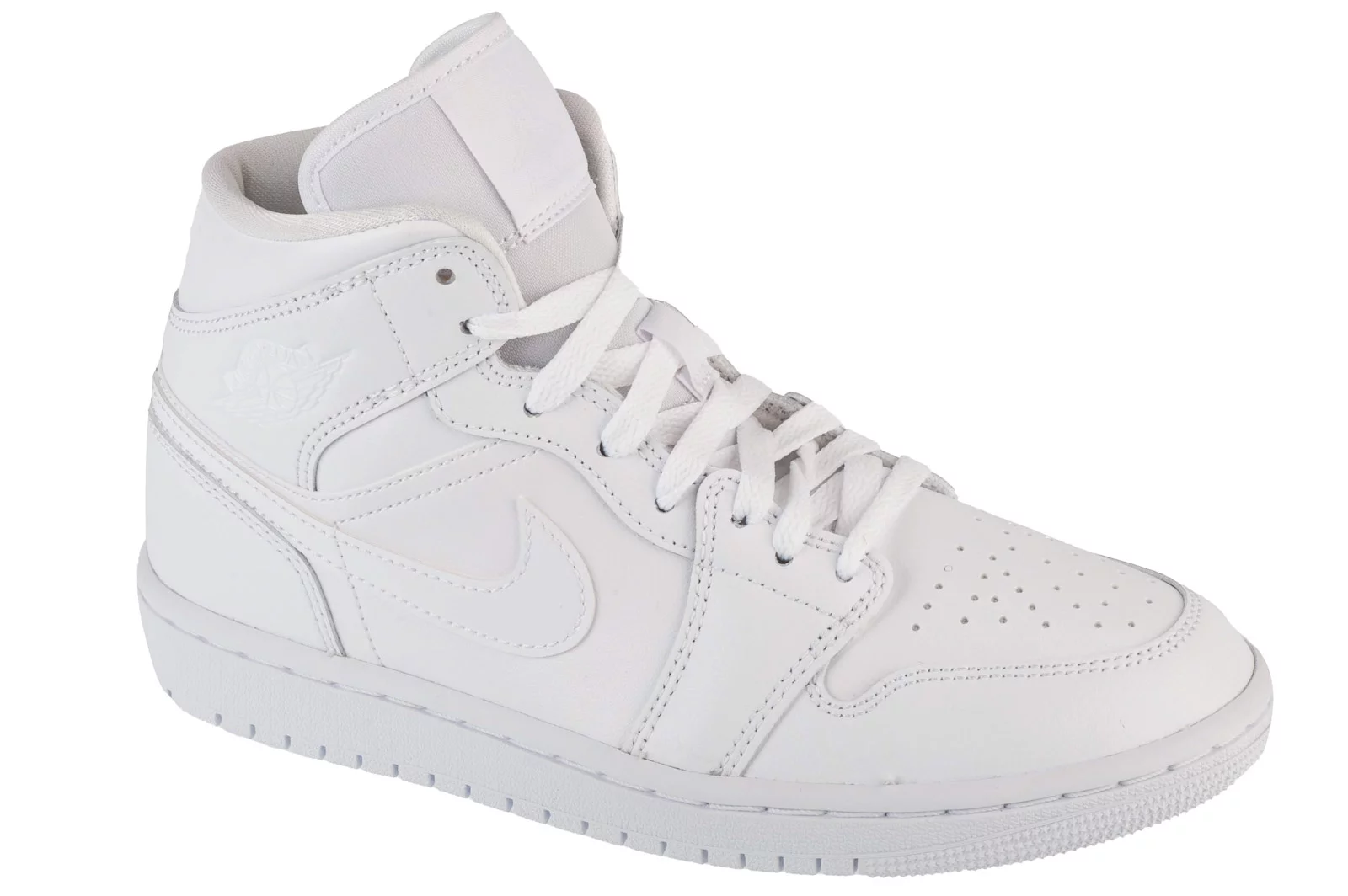 Air Jordan 1 Mid DV0991-111, Damskie, Białe, buty sneakers, skóra licowa, rozmiar: 35,5